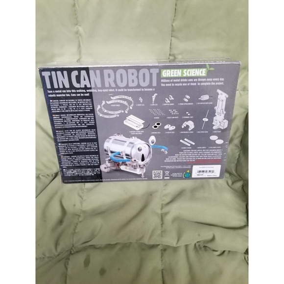 NEW SEALED FUN Mechanics Green Science Neat Tin Can Robot KIT PROJECT CRAFT - Picture 2 of 2